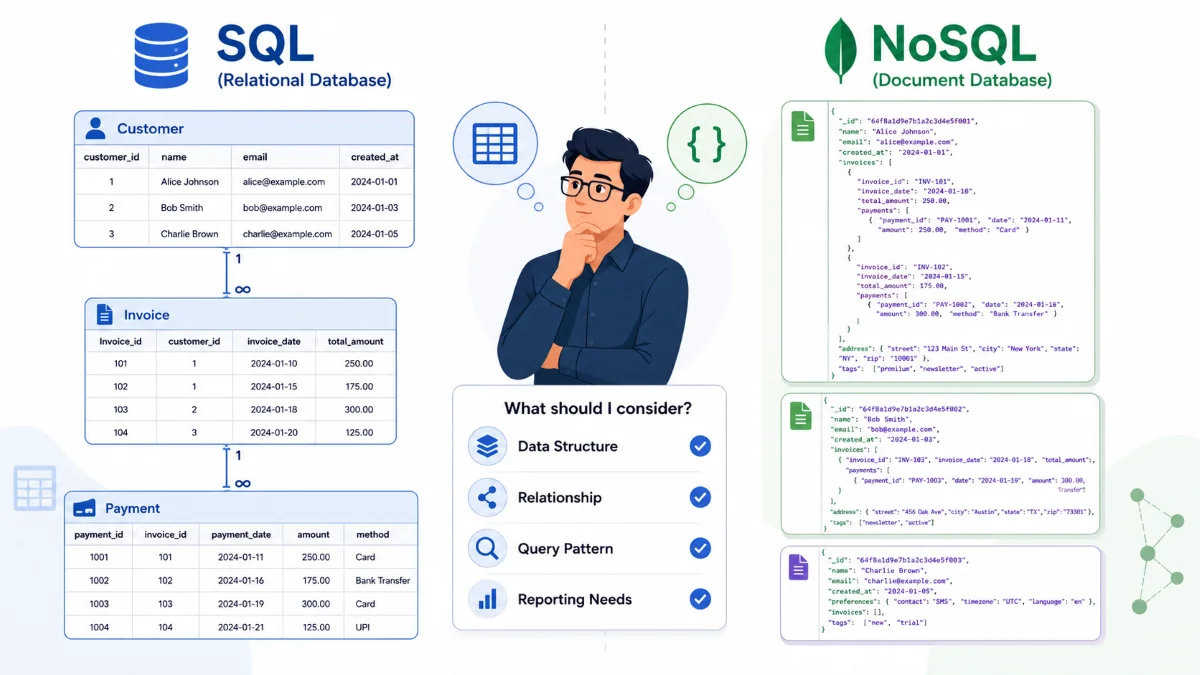 Perbandingan database SQL relasional dan NoSQL
